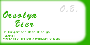 orsolya bier business card